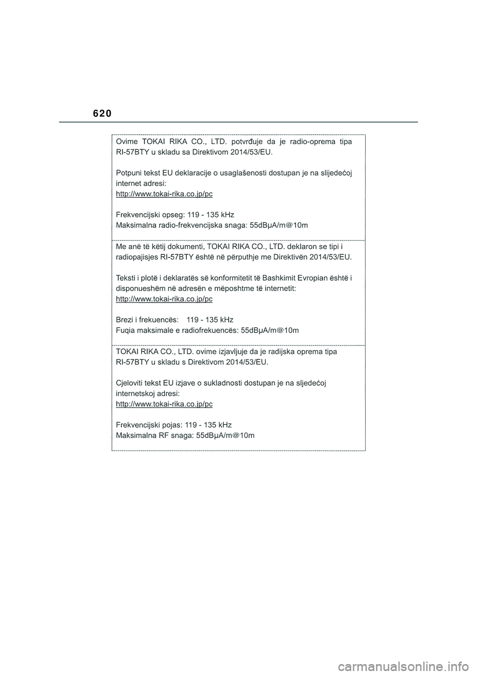 TOYOTA COROLLA HATCHBACK 2022  Manual de utilização (in Portuguese) 620 