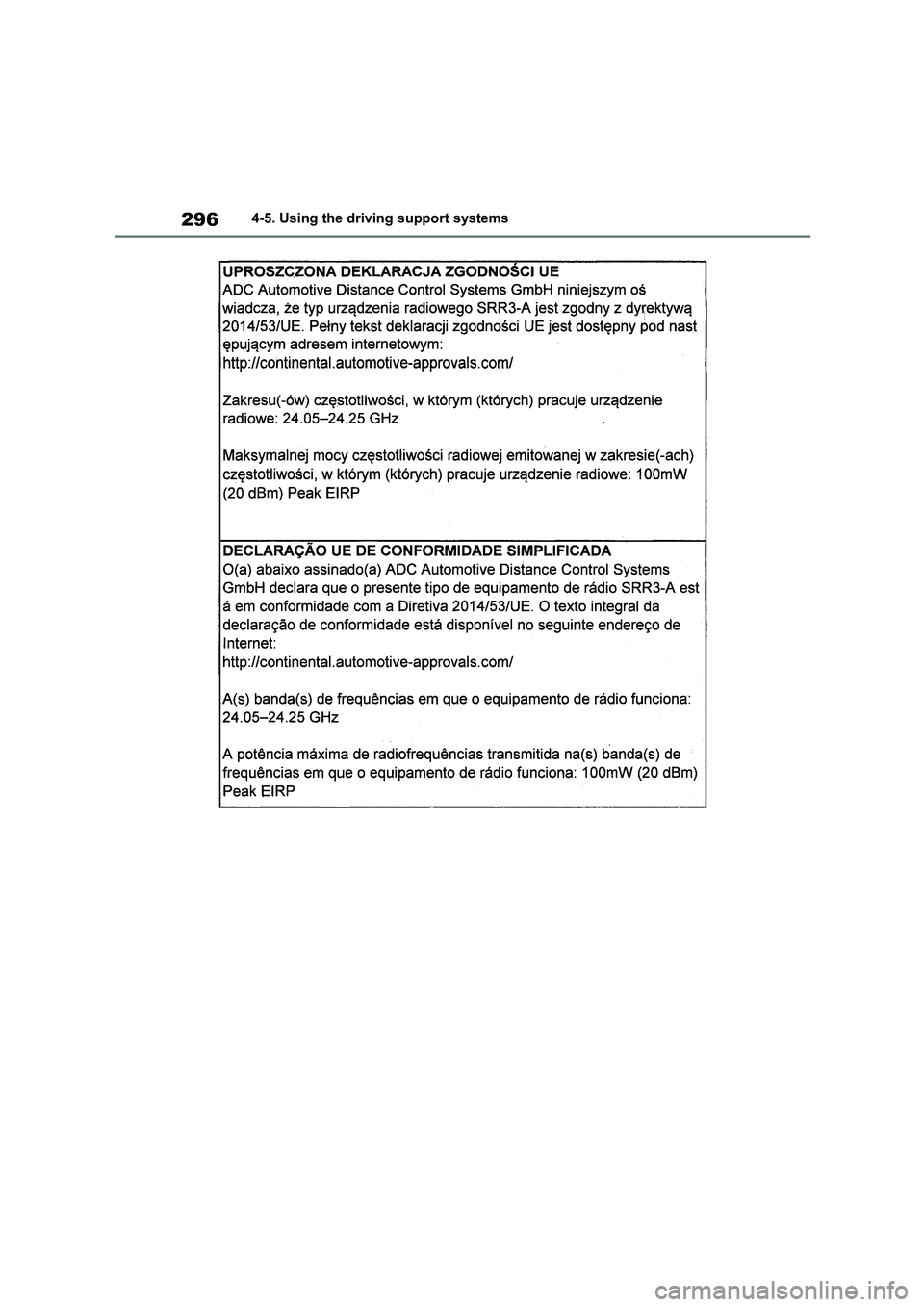 TOYOTA COROLLA HATCHBACK 2022 Owners Manual (in English) 2964-5. Using the driving support systems TOYOTA COROLLA HATCHBACK 2022 Owners Manual (in English) 2964-5. Using the driving support systems