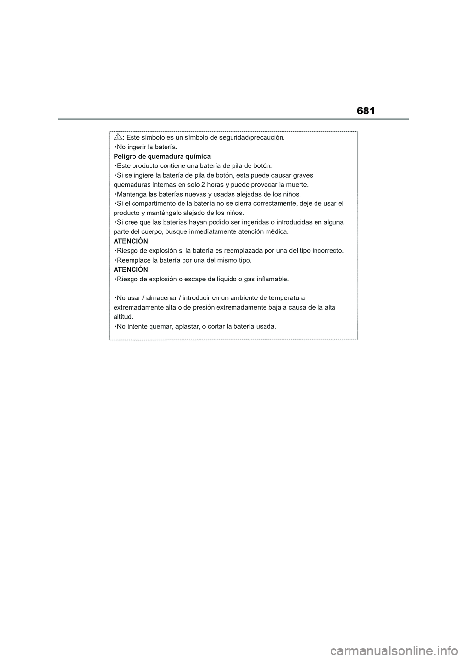 TOYOTA COROLLA HATCHBACK 2022 Owners Manual (in English) 681 TOYOTA COROLLA HATCHBACK 2022 Owners Manual (in English) 681