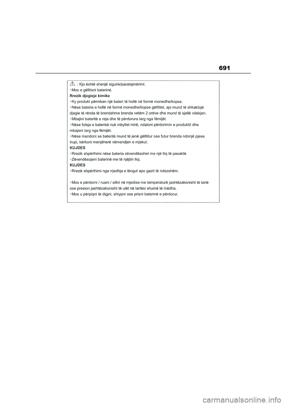 TOYOTA COROLLA HATCHBACK 2022 Owners Manual (in English) 691 TOYOTA COROLLA HATCHBACK 2022 Owners Manual (in English) 691