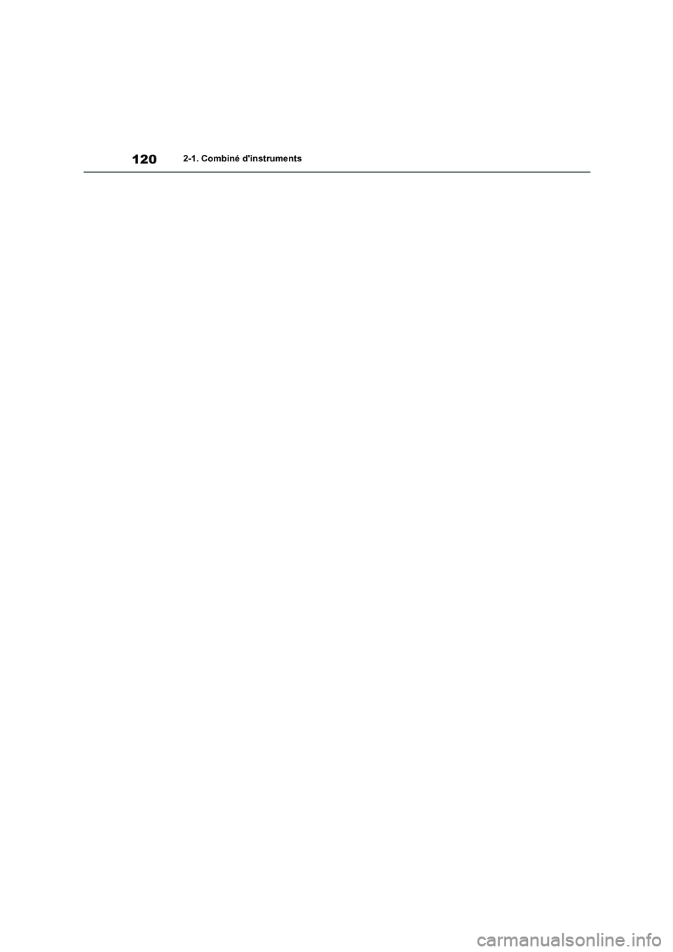 TOYOTA COROLLA HATCHBACK 2022  Notices Demploi (in French) 1202-1. Combiné dinstruments 