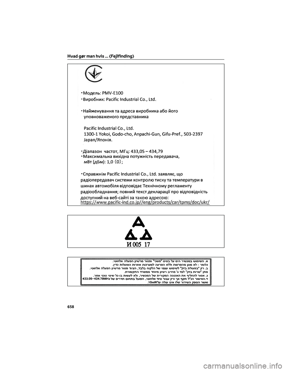 TOYOTA COROLLA HATCHBACK 2022 Brugsanvisning (in Danish) Hvad gør man hvis ... (Fejlfinding)
658 TOYOTA COROLLA HATCHBACK 2022 Brugsanvisning (in Danish) Hvad gør man hvis ... (Fejlfinding)
658