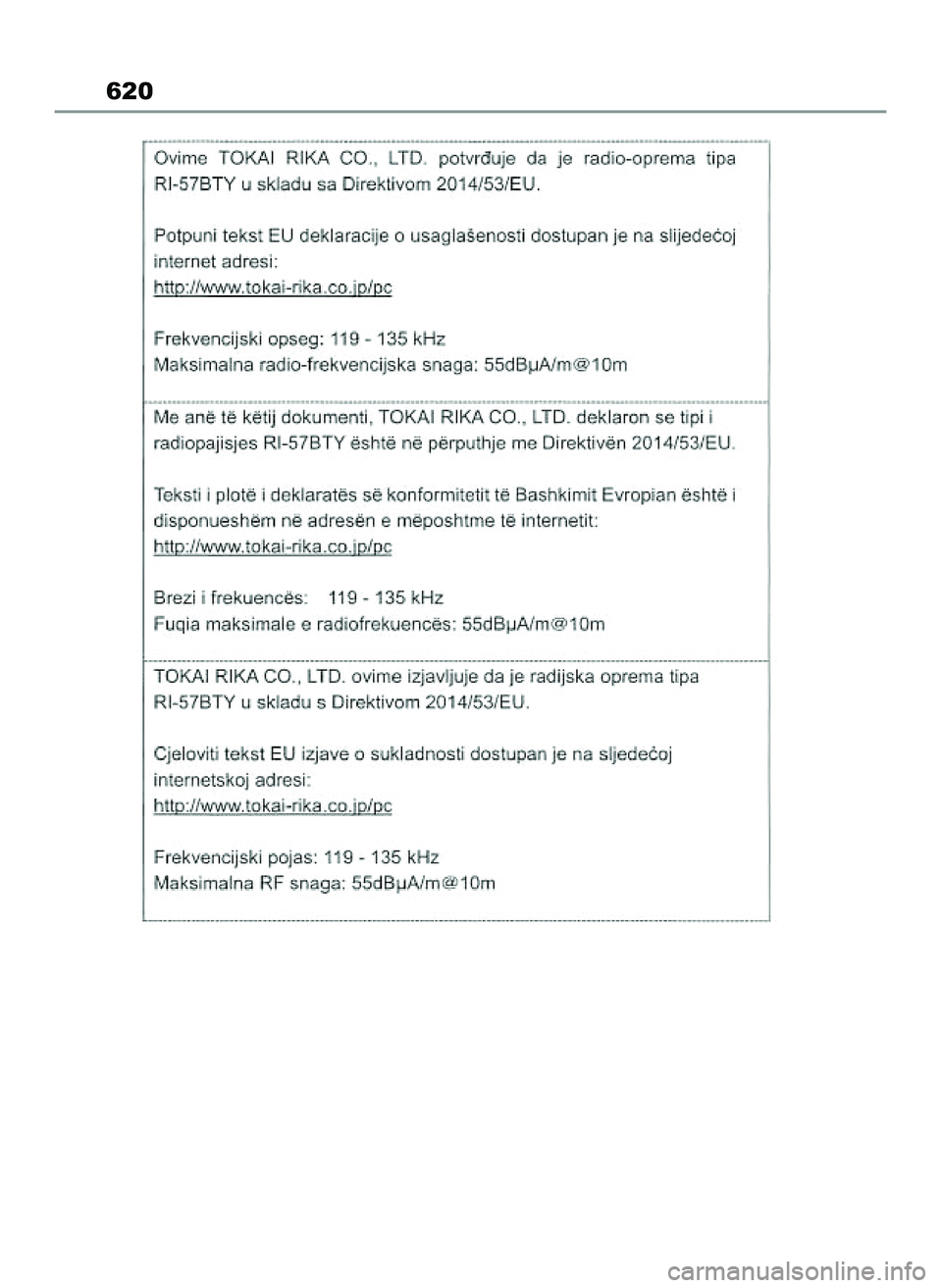 TOYOTA COROLLA HATCHBACK 2022 Instrukcja obsługi (in Polish) 620
65 Corolla TMUK OM12Q83E 1/11/22 1:23 PM Page 620 TOYOTA COROLLA HATCHBACK 2022 Instrukcja obsługi (in Polish) 620
65 Corolla TMUK OM12Q83E 1/11/22 1:23 PM Page 620