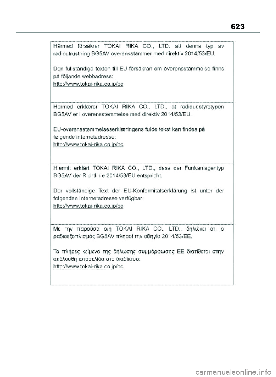 TOYOTA COROLLA HATCHBACK 2022 Instrukcja obsługi (in Polish) 623
65 Corolla TMUK OM12Q83E 1/11/22 1:23 PM Page 623 TOYOTA COROLLA HATCHBACK 2022 Instrukcja obsługi (in Polish) 623
65 Corolla TMUK OM12Q83E 1/11/22 1:23 PM Page 623