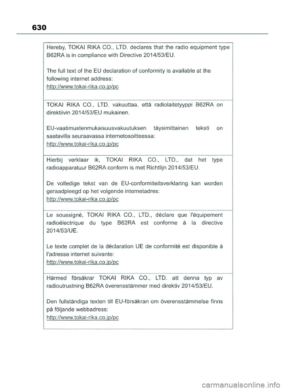 TOYOTA COROLLA HATCHBACK 2022 Instrukcja obsługi (in Polish) 630
65 Corolla TMUK OM12Q83E 1/11/22 1:24 PM Page 630 TOYOTA COROLLA HATCHBACK 2022 Instrukcja obsługi (in Polish) 630
65 Corolla TMUK OM12Q83E 1/11/22 1:24 PM Page 630