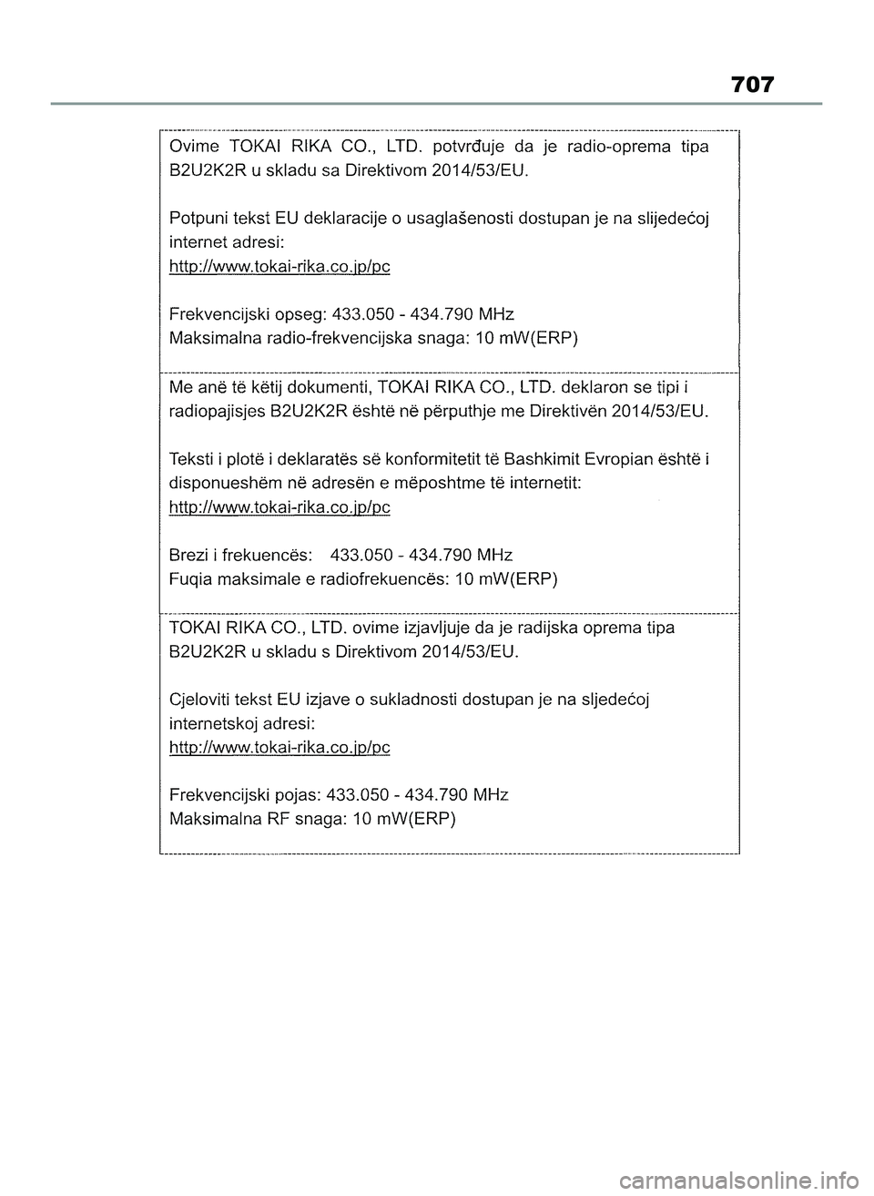 TOYOTA COROLLA HATCHBACK 2022 Instrukcja obsługi (in Polish) 707
65 Corolla TMUK OM12Q83E 1/11/22 1:26 PM Page 707 TOYOTA COROLLA HATCHBACK 2022 Instrukcja obsługi (in Polish) 707
65 Corolla TMUK OM12Q83E 1/11/22 1:26 PM Page 707