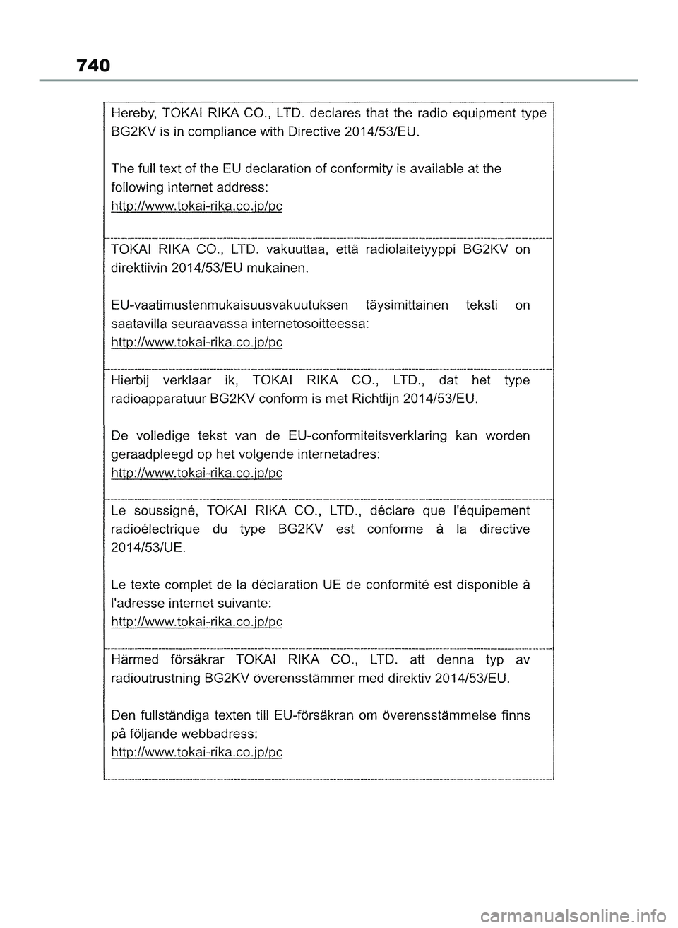 TOYOTA COROLLA HATCHBACK 2022 Instrukcja obsługi (in Polish) 740
65 Corolla TMUK OM12Q83E 1/11/22 1:26 PM Page 740 TOYOTA COROLLA HATCHBACK 2022 Instrukcja obsługi (in Polish) 740
65 Corolla TMUK OM12Q83E 1/11/22 1:26 PM Page 740
