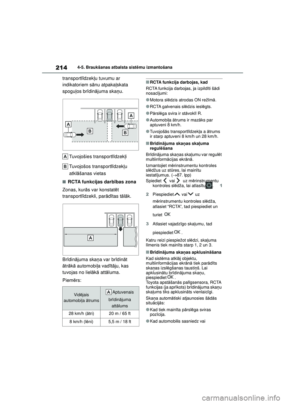 TOYOTA GR YARIS 2020 Lietošanas Instrukcija (in Latvian) 214
YARIS(GR) Owners Manual_Europe_M52L09_LV
4-5. Braukšanas atbalsta sistēmu izmantošana
transportl īdzek ļu tuvumu ar
indikatoriem s ānu atpakaļ skata
spogu ļos br īdinā juma ska ņu.
T TOYOTA GR YARIS 2020 Lietošanas Instrukcija (in Latvian) 214
YARIS(GR) Owners Manual_Europe_M52L09_LV
4-5. Braukšanas atbalsta sistēmu izmantošana
transportl īdzek ļu tuvumu ar
indikatoriem s ānu atpakaļ skata
spogu ļos br īdinā juma ska ņu.
T