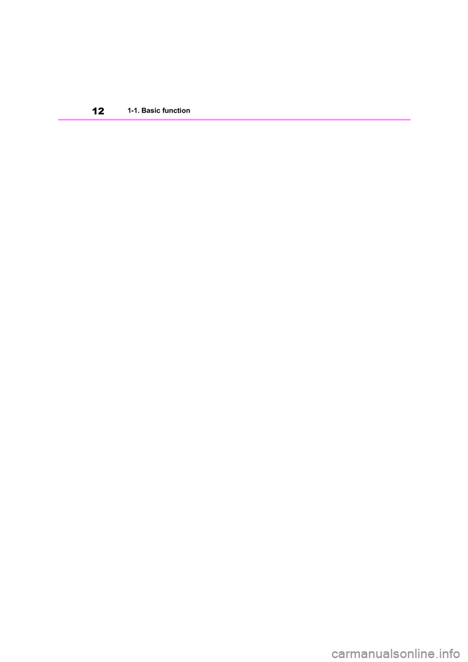TOYOTA GR86 2022 Owners Manual (in English) 121-1. Basic function TOYOTA GR86 2022 Owners Manual (in English) 121-1. Basic function