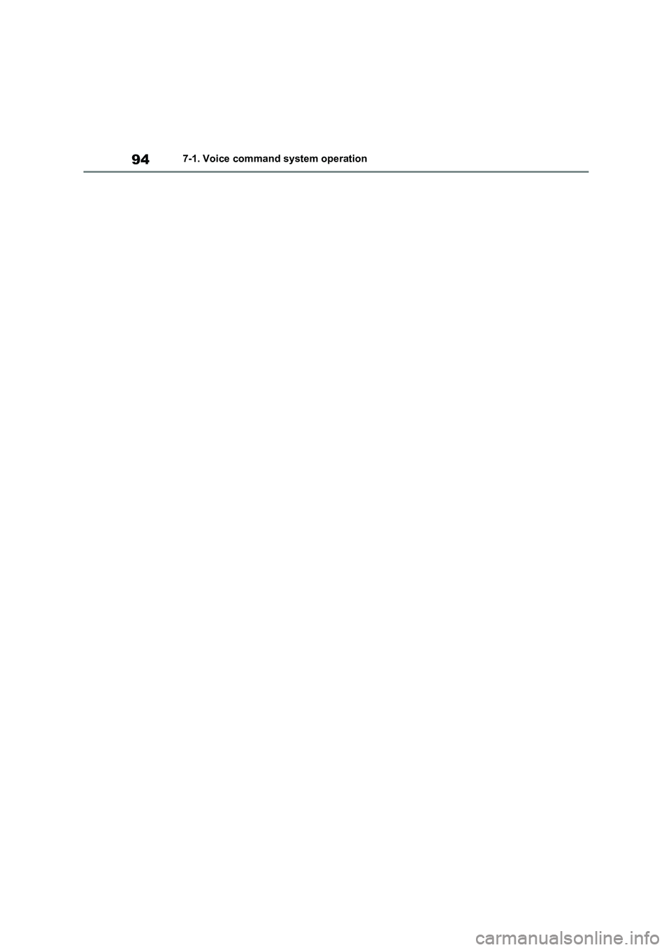 TOYOTA GR86 2022  Owners Manual (in English) 947-1. Voice command system operation 
