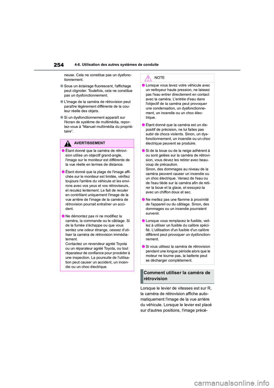 TOYOTA GR86 2022 Notices Demploi (in French) 2544-6. Utilisation des autres systèmes de conduite
neuse. Cela ne constitue pas un dysfonc- tionnement.
●Sous un éclairage fluor escent, laffichage peut clignoter. Toutefois, cela ne constitue TOYOTA GR86 2022 Notices Demploi (in French) 2544-6. Utilisation des autres systèmes de conduite
neuse. Cela ne constitue pas un dysfonc- tionnement.
●Sous un éclairage fluor escent, laffichage peut clignoter. Toutefois, cela ne constitue