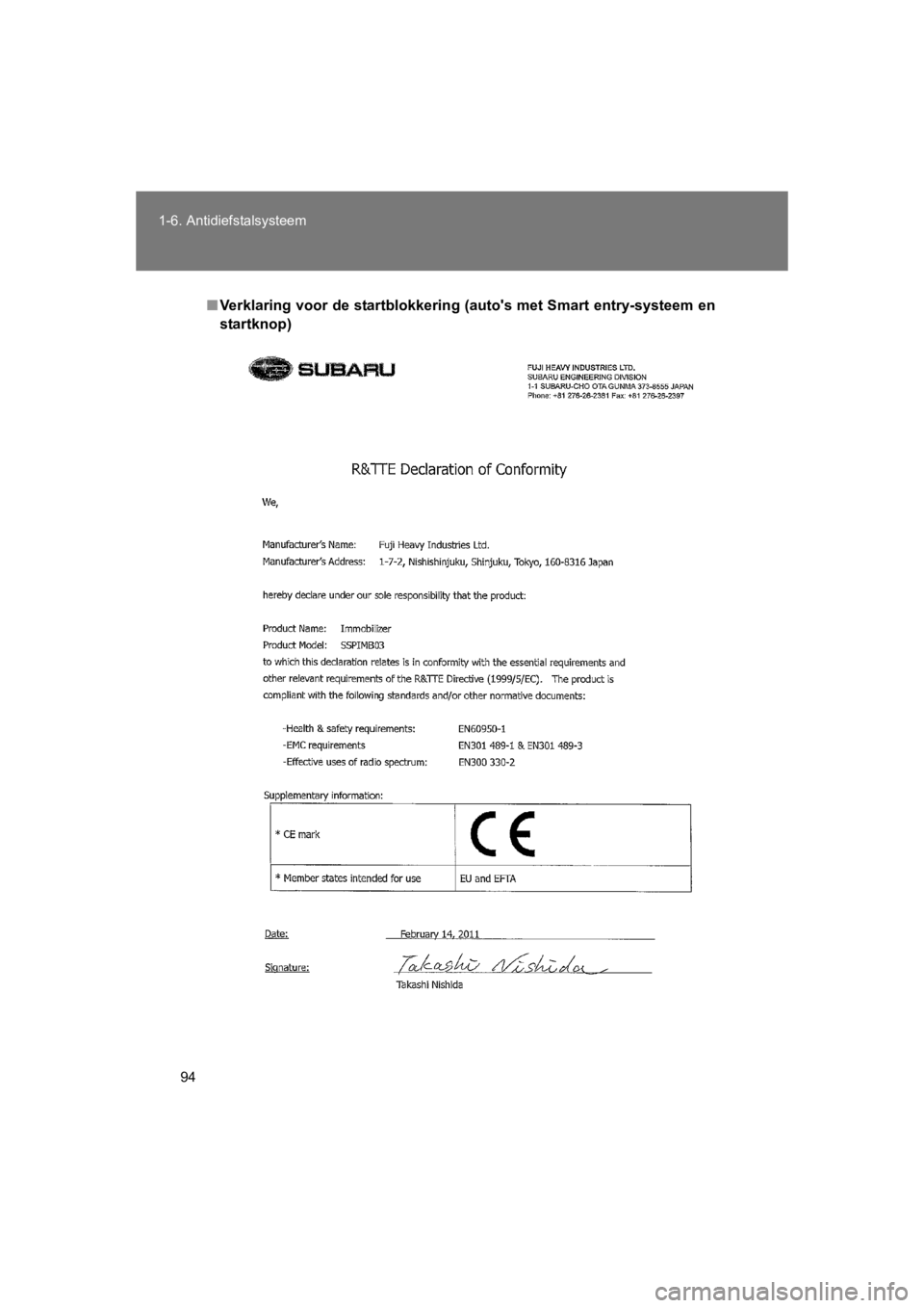 TOYOTA GT86 2016  Instructieboekje (in Dutch) 94
1-6. Antidiefstalsysteem
FT86_EE
■
Verklaring voor de startblokkering  (autos met Smart entry-systeem en
startknop)
86_OM_EE_OM18058E.book  Page 94  Thursday, April 23, 2015  3:04 PM 