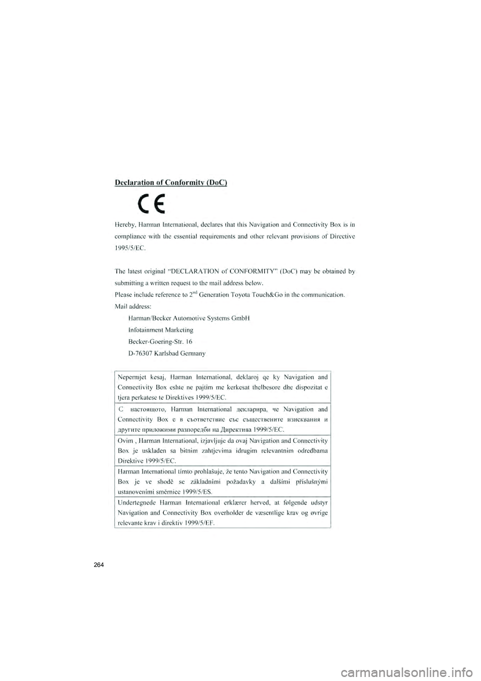 TOYOTA HILUX 2017 Instructieboekje (in Dutch) 264
HILUX_TOYOTA FORTUNER_Navi+MM_OM0K314E_(EE)
16.08.12 09:30
HILUX_TOYOTA FORTUNER_Navi+MM_OM0K314E_(EE).book Page 264 Friday, August 12, 2016 9:36 AM TOYOTA HILUX 2017 Instructieboekje (in Dutch) 264
HILUX_TOYOTA FORTUNER_Navi+MM_OM0K314E_(EE)
16.08.12 09:30
HILUX_TOYOTA FORTUNER_Navi+MM_OM0K314E_(EE).book Page 264 Friday, August 12, 2016 9:36 AM