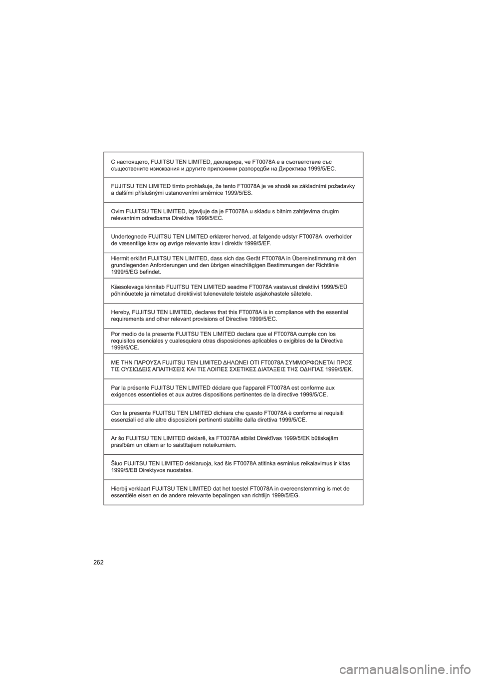 TOYOTA HILUX 2017 Manual de utilizare (in Romanian) 262
HILUX_TOYOTA FORTUNER_Navi+MM_OM0K314E_(EE)
16.06.07 13:33 TOYOTA HILUX 2017 Manual de utilizare (in Romanian) 262
HILUX_TOYOTA FORTUNER_Navi+MM_OM0K314E_(EE)
16.06.07 13:33