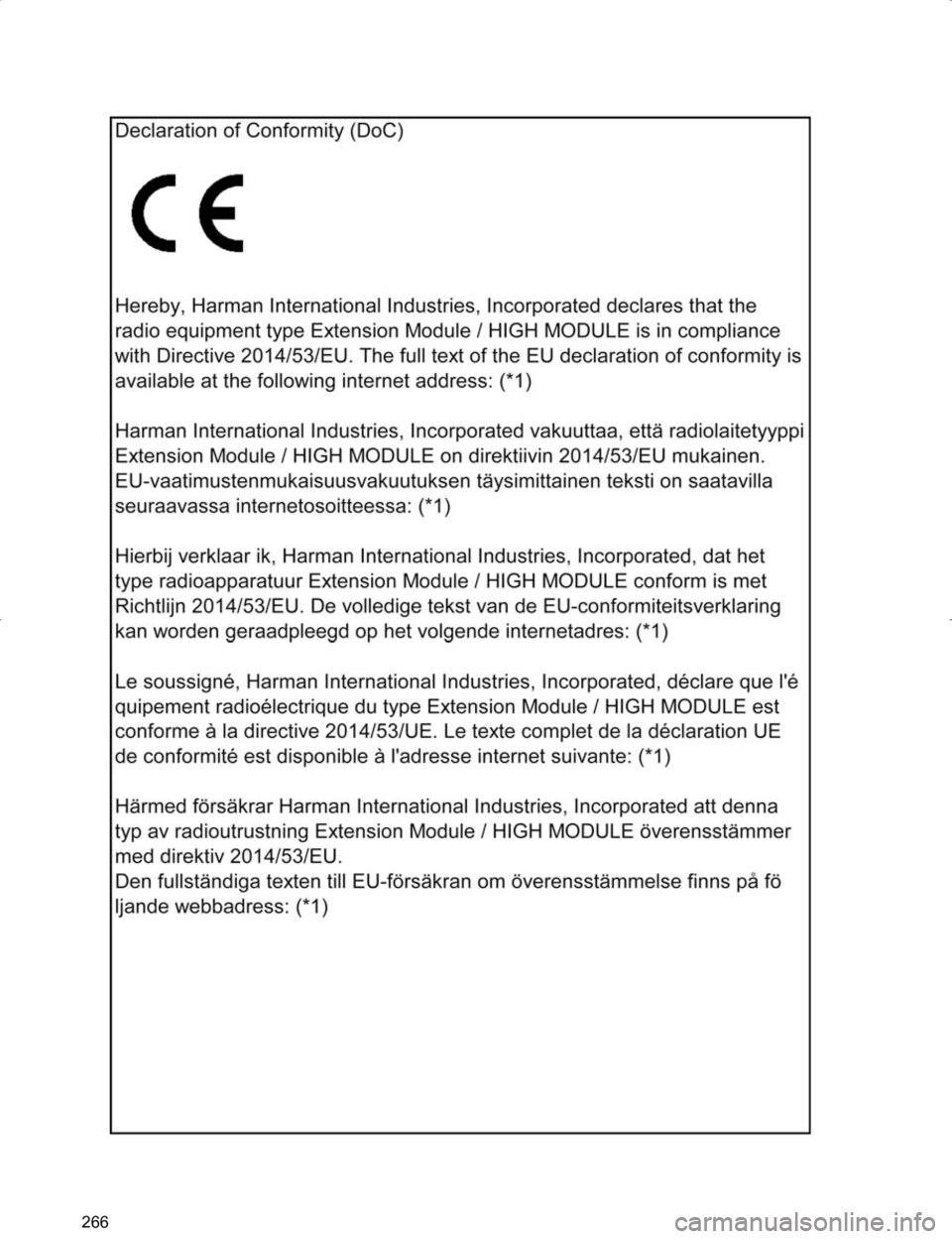 TOYOTA HILUX 2020  Instructieboekje (in Dutch) 266
HILUX_TOYOTA FORTUNER_Navi+MM_OM0K359E_(EE)
17.05.29     09:37
HILUX_TOYOTA FORTUNER_Navi+MM_OM0K359E_(EE).book  Page 266  Monday, May 29, 2017  9:39 AM 