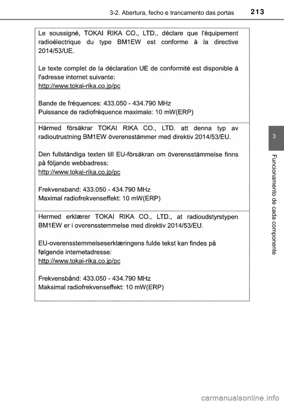 TOYOTA HILUX 2020  Manual de utilização (in Portuguese) 213������$�E�H�U�W�X�U�D���I�H�F�K�R��H��W�U�D�Q�F�D�P�H�Q�W�R��G�D�V��S�R�U�W�D�V
�
�)�X�Q�F�L�R�Q�D�P�H�Q�W�R��G�H��F�D�G�D��F�R�P�S�R�Q�H�Q�W�H 