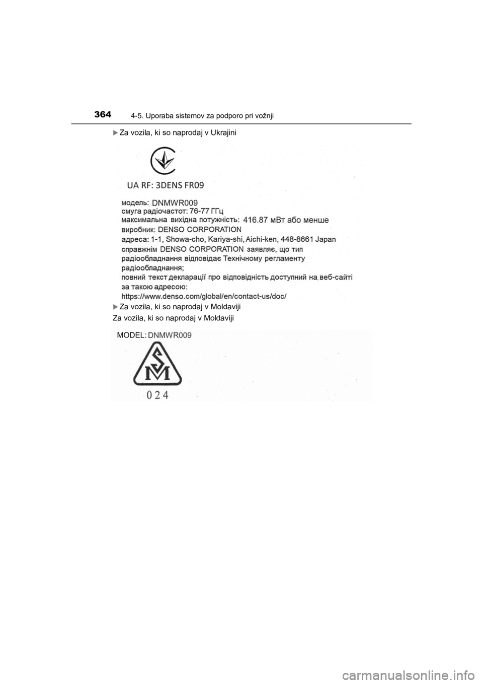 TOYOTA HILUX 2021  Navodila Za Uporabo (in Slovenian) 3644-5. Uporaba sistemov za podporo pri vožnji
HILUX_OM_OM0K641E_(EE)
Za vozila, ki so naprodaj v Ukrajini
Za vozila, ki so naprodaj v Moldaviji
Za vozila, ki so naprodaj v Moldaviji
MODEL:
HIL