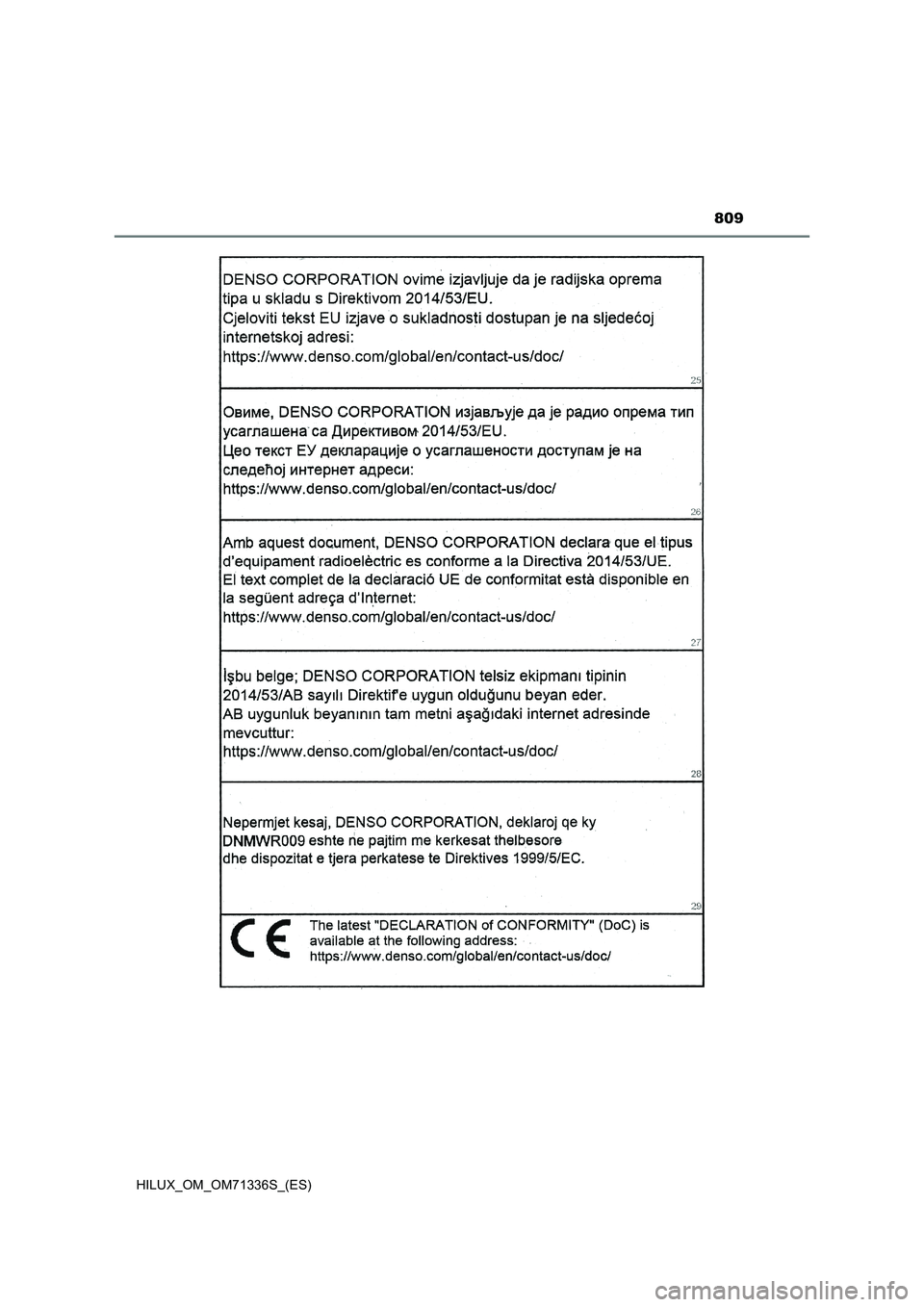 TOYOTA HILUX 2021  Manuale de Empleo (in Spanish) 809
HILUX_OM_OM71336S_(ES) 