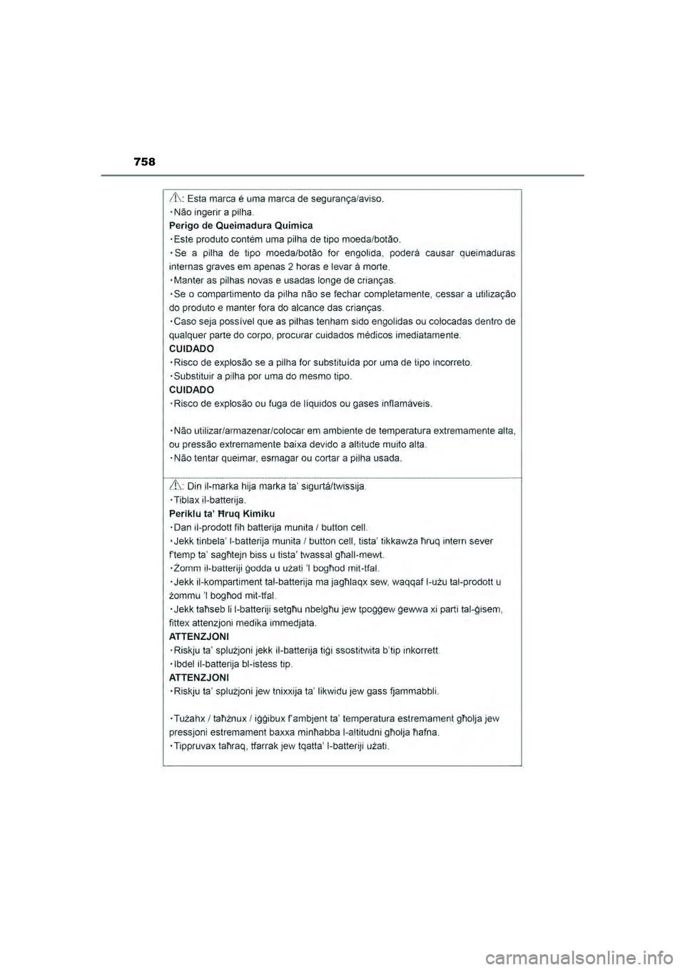 TOYOTA HILUX 2021  Instructieboekje (in Dutch) 758
HILUX_OM_OM0K513E_(EE)
HILUX_OM_OM0K513E_(EE).book  Page 758  Wednesday, May 26, 2021  11:09 AM 