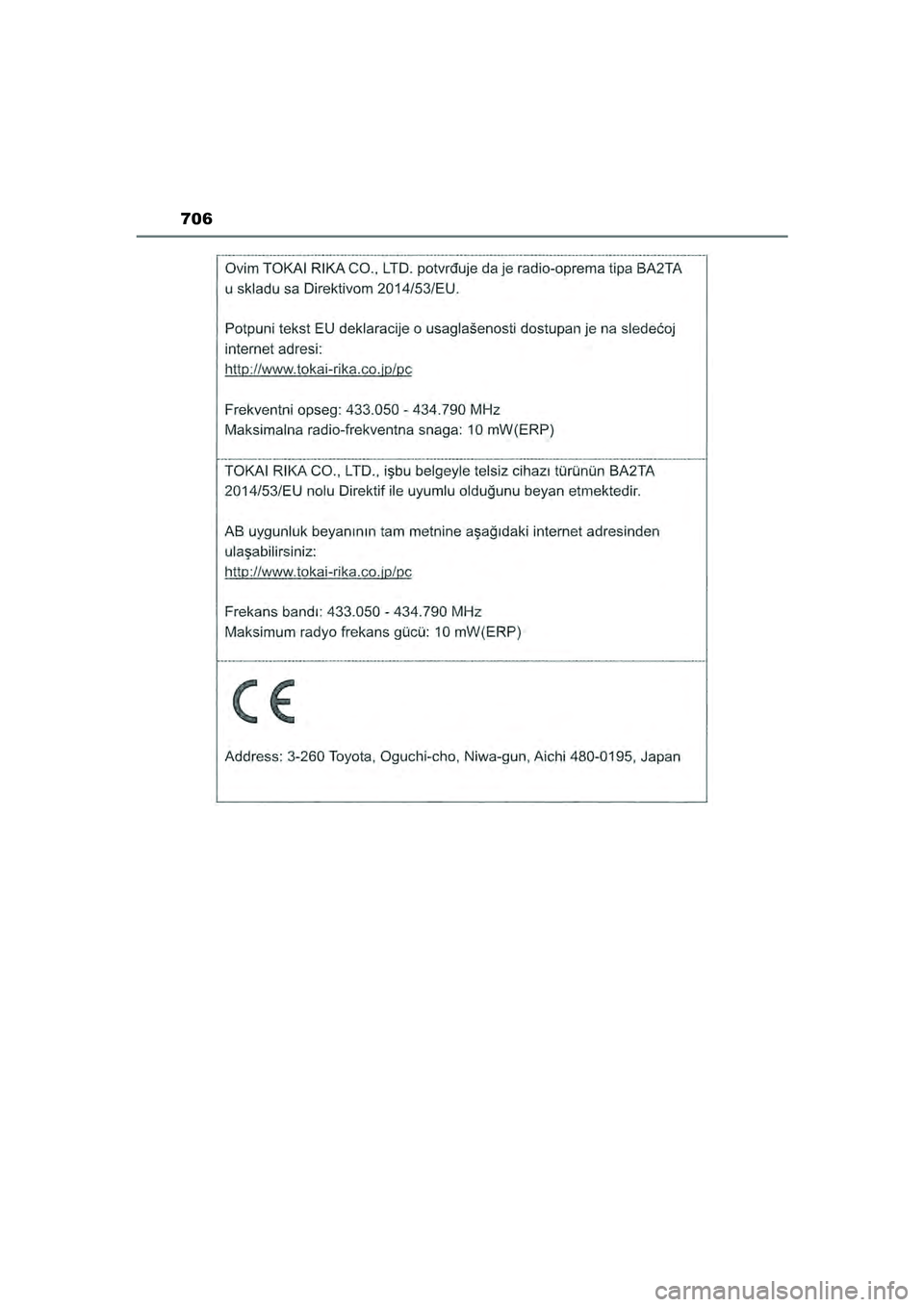 TOYOTA HILUX 2021 Eksploatavimo vadovas (in Lithuanian) 706
HILUX_OM_OM0K513E_(LT)
HILUX_OM_OM0K513E_(LT).book Page 706 Sunday, August 8, 2021 10:11 AM TOYOTA HILUX 2021 Eksploatavimo vadovas (in Lithuanian) 706
HILUX_OM_OM0K513E_(LT)
HILUX_OM_OM0K513E_(LT).book Page 706 Sunday, August 8, 2021 10:11 AM