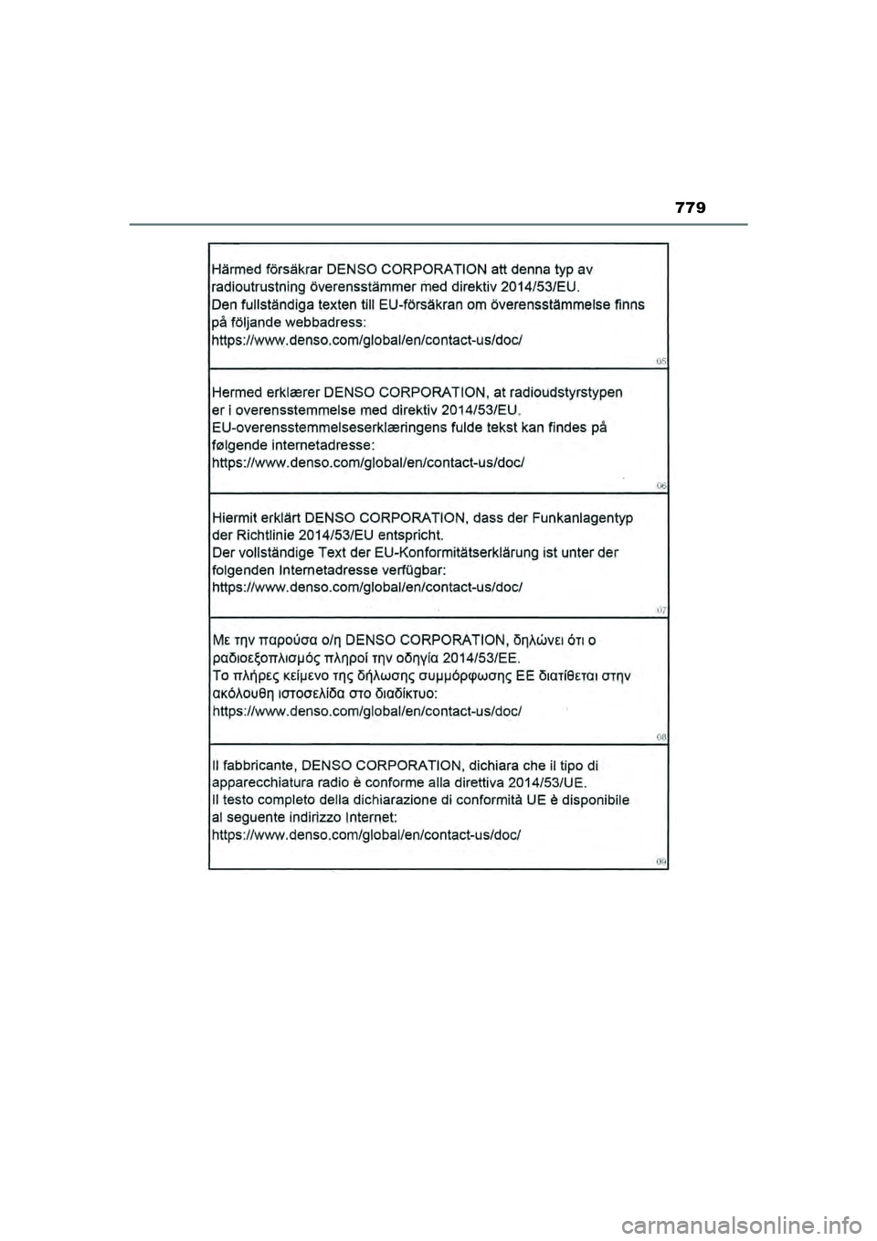 TOYOTA HILUX 2021  Eksploatavimo vadovas (in Lithuanian) 779
HILUX_OM_OM0K513E_(LT)
HILUX_OM_OM0K513E_(LT).book  Page 779  Sunday, August 8, 2021  10:11 AM 