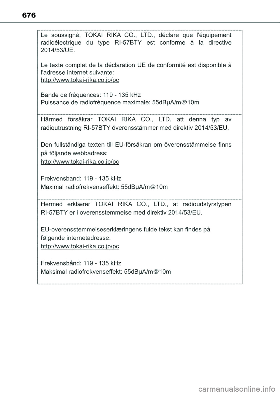 TOYOTA HILUX 2021  Kezelési útmutató (in Hungarian) 676 