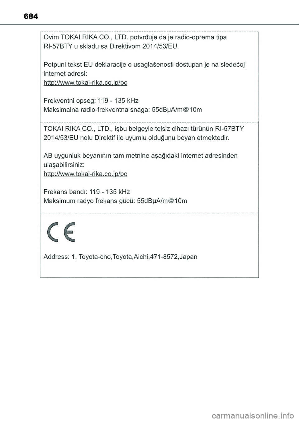 TOYOTA HILUX 2021  Kezelési útmutató (in Hungarian) 684 