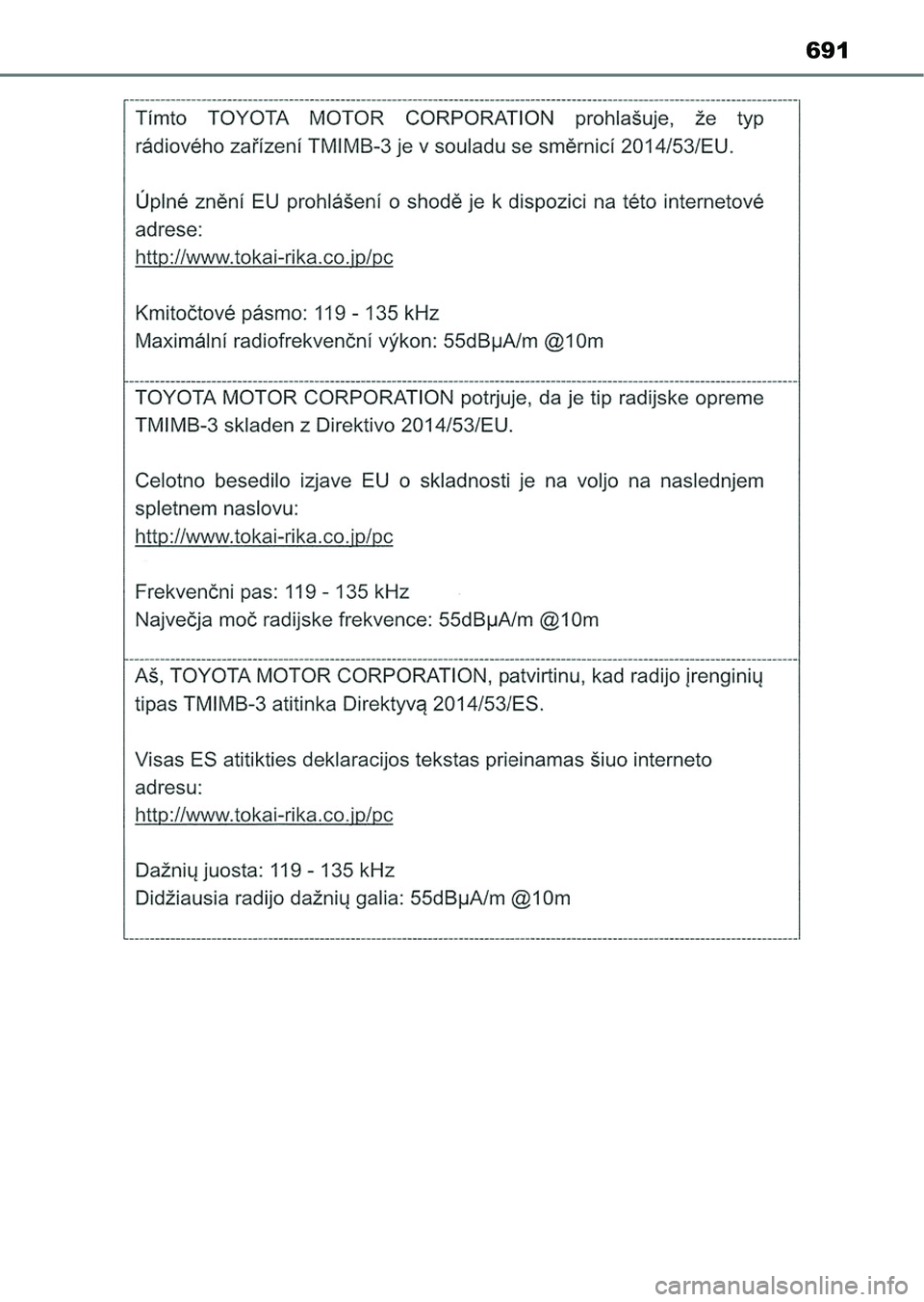 TOYOTA HILUX 2021  Kezelési útmutató (in Hungarian) 691 