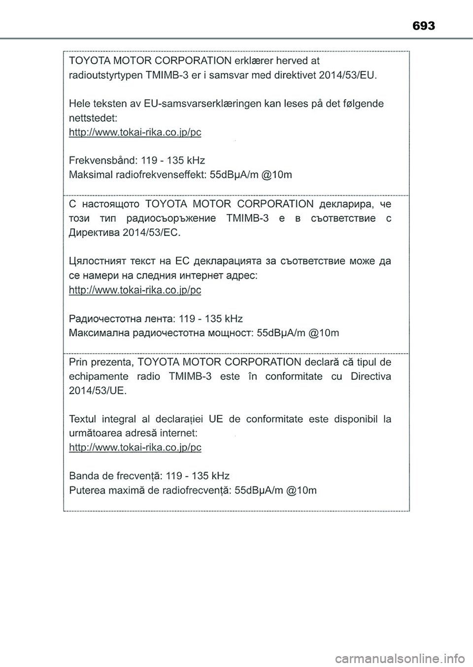 TOYOTA HILUX 2021  Kezelési útmutató (in Hungarian) 693 