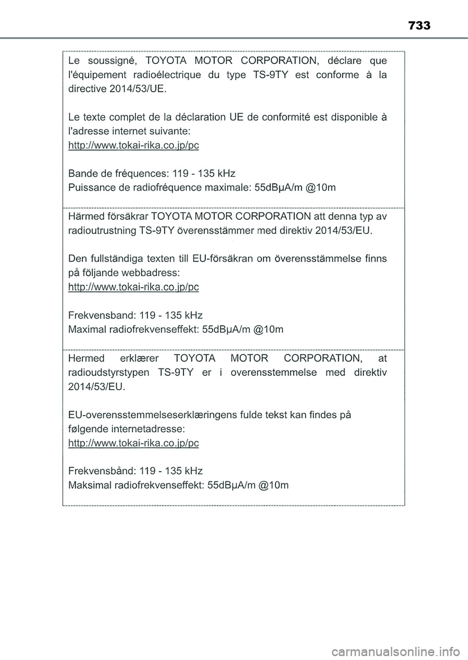 TOYOTA HILUX 2021  Kezelési útmutató (in Hungarian) 733 