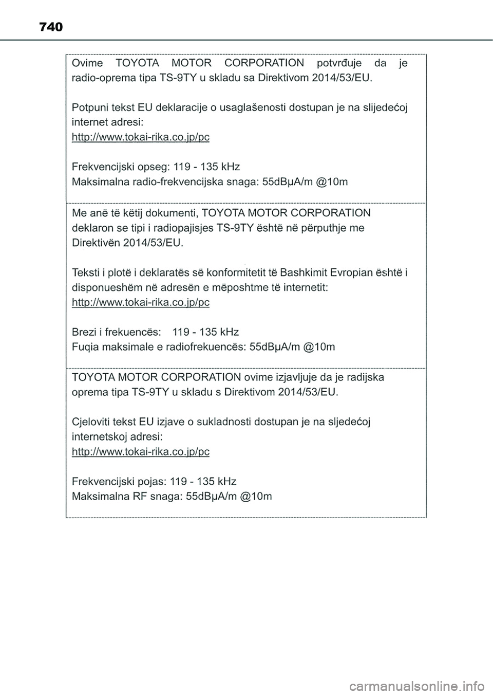 TOYOTA HILUX 2021  Kezelési útmutató (in Hungarian) 740 