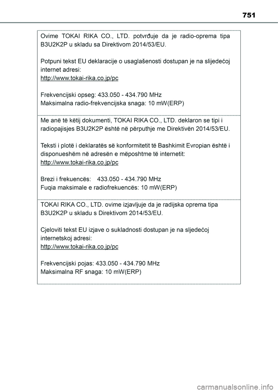TOYOTA HILUX 2021  Kezelési útmutató (in Hungarian) 751 