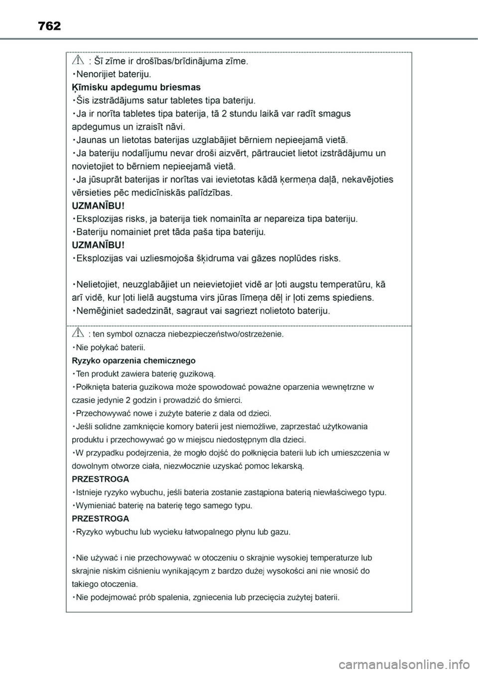 TOYOTA HILUX 2021  Kezelési útmutató (in Hungarian) 762 