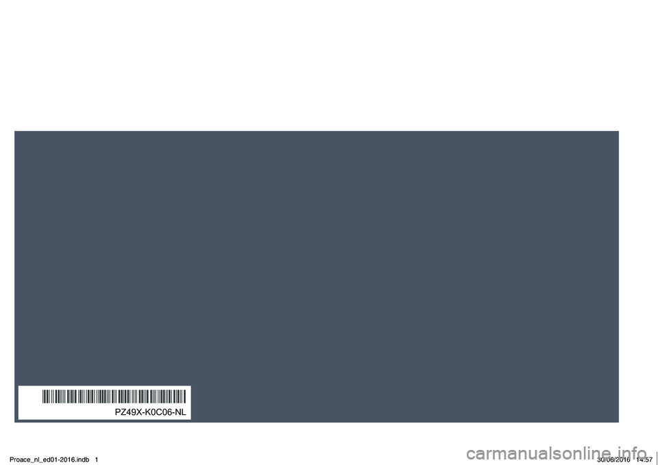 TOYOTA PROACE 2019 Instructieboekje (in Dutch) PZ49X-K0C06-NL
Proace
PZ49X-K0C06-NL
Proace_nl_ed01-2016.indb 130/06/2016 14:57 TOYOTA PROACE 2019 Instructieboekje (in Dutch) PZ49X-K0C06-NL
Proace
PZ49X-K0C06-NL
Proace_nl_ed01-2016.indb 130/06/2016 14:57