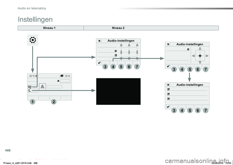 TOYOTA PROACE 2019 Instructieboekje (in Dutch) 468
12:13
23 °C
3
3
4
4
5
5
6
6
7
7
34567
12
Proace_nl_Chap10c_RCC-1_ed01-2016
Audio-instellingen
Audio-instellingen
Niveau 1
Instellingen
Niveau 2
Audio-instellingen
Proace_nl_ed01-2016.indb 46830 TOYOTA PROACE 2019 Instructieboekje (in Dutch) 468
12:13
23 °C
3
3
4
4
5
5
6
6
7
7
34567
12
Proace_nl_Chap10c_RCC-1_ed01-2016
Audio-instellingen
Audio-instellingen
Niveau 1
Instellingen
Niveau 2
Audio-instellingen
Proace_nl_ed01-2016.indb 46830
