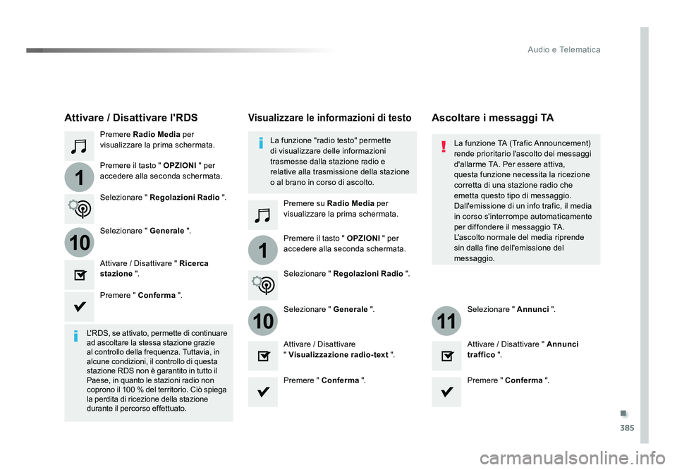 TOYOTA PROACE 2019 Manuale duso (in Italian) .
385
1
110
1011
Audio e Telematica
Spacetourer-VP_it_Chap10b_NAC-1_ed01-2016
Premere Radio Media per
visualizzare la prima schermata.
Premere su Radio Media per
visualizzare la prima schermata.
Pre TOYOTA PROACE 2019 Manuale duso (in Italian) .
385
1
110
1011
Audio e Telematica
Spacetourer-VP_it_Chap10b_NAC-1_ed01-2016
Premere Radio Media per
visualizzare la prima schermata.
Premere su Radio Media per
visualizzare la prima schermata.
Pre
