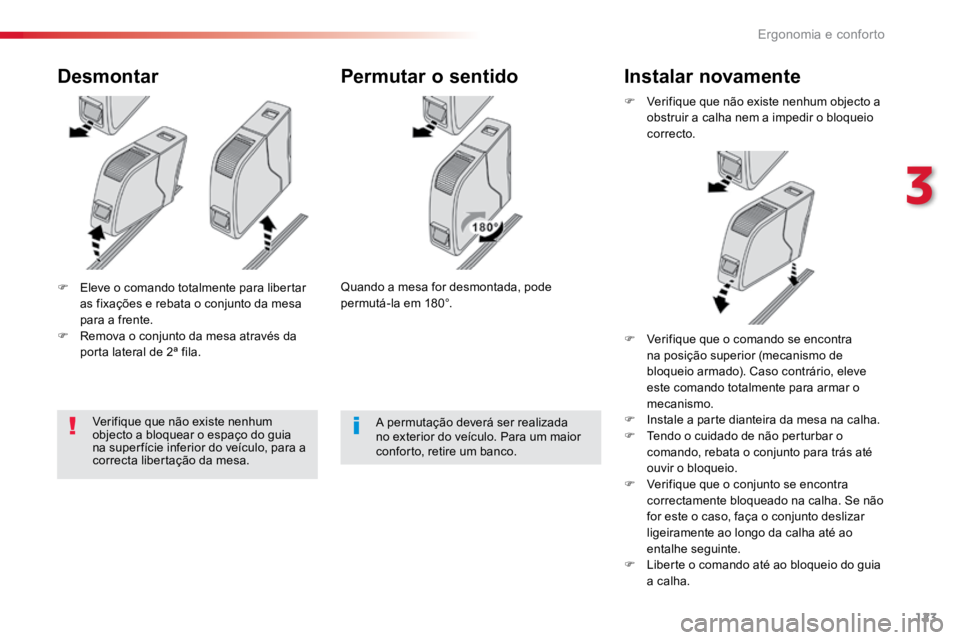 TOYOTA PROACE 2019 Manual de utilização (in Portuguese) 123
ProaceVerso_pt_Chap03_ergonomie-et-confort_ed01-2016
F Eleve o comando totalmente para libertar
as fixações e rebata o conjunto da mesa
para a frente.
F Remova o conjunto da mesa através da TOYOTA PROACE 2019 Manual de utilização (in Portuguese) 123
ProaceVerso_pt_Chap03_ergonomie-et-confort_ed01-2016
F Eleve o comando totalmente para libertar
as fixações e rebata o conjunto da mesa
para a frente.
F Remova o conjunto da mesa através da