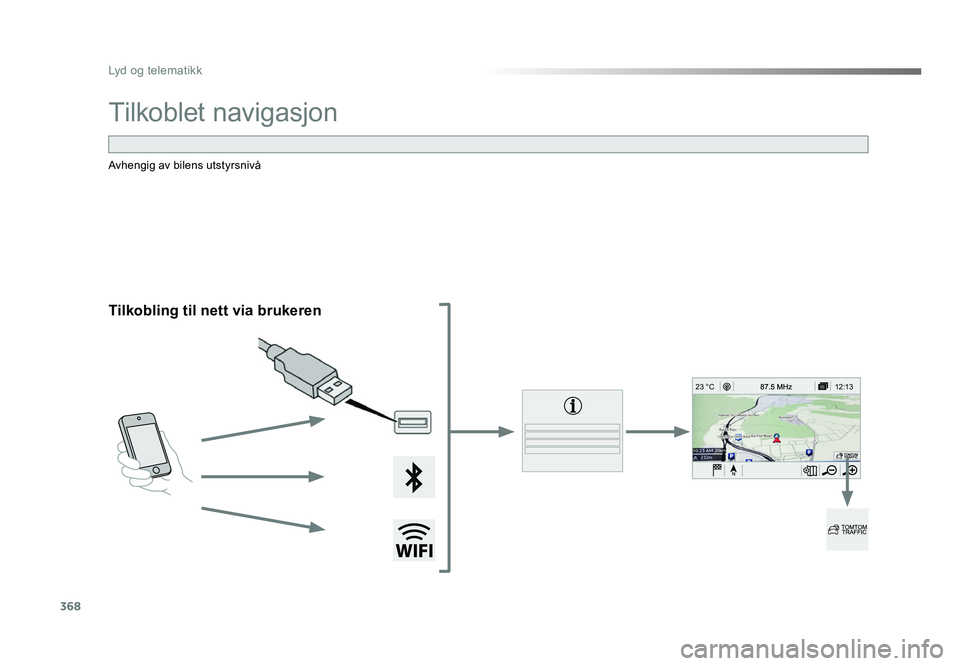 TOYOTA PROACE 2019 Instruksjoner for bruk (in Norwegian) 368
12:13
23 °C
Proace_no_Chap10b_NAC-1_ed01-2016
Tilkoblet navigasjon
Tilkobling til nett via brukeren
Avhengig av bilens utstyrsnivå
Proace_no_Chap10b_NAC-1_ed01-2016.indd 36830/06/2016 17:05 TOYOTA PROACE 2019 Instruksjoner for bruk (in Norwegian) 368
12:13
23 °C
Proace_no_Chap10b_NAC-1_ed01-2016
Tilkoblet navigasjon
Tilkobling til nett via brukeren
Avhengig av bilens utstyrsnivå
Proace_no_Chap10b_NAC-1_ed01-2016.indd 36830/06/2016 17:05