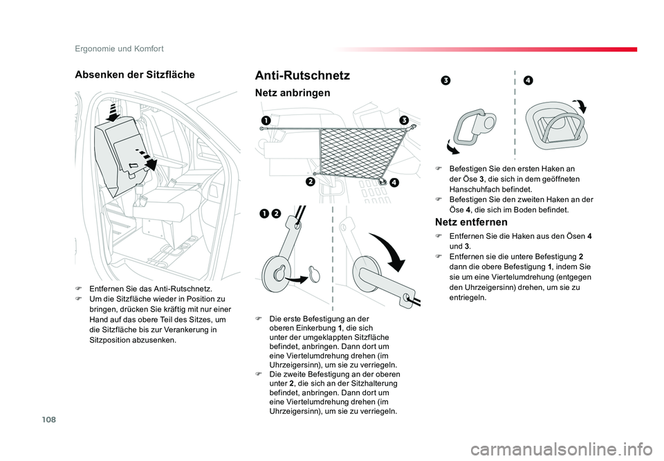 TOYOTA PROACE 2019 Betriebsanleitungen (in German) 108
Ergonomie und Komfort
Jumpy _de_Chap03_ergonomie-et-confort_ed01-2016
Absenken der Sitzfläche
F Entfernen Sie das Anti-Rutschnetz.
F Um die Sitzfläche wieder in Position zu bringen, drücken S TOYOTA PROACE 2019 Betriebsanleitungen (in German) 108
Ergonomie und Komfort
Jumpy _de_Chap03_ergonomie-et-confort_ed01-2016
Absenken der Sitzfläche
F Entfernen Sie das Anti-Rutschnetz.
F Um die Sitzfläche wieder in Position zu bringen, drücken S