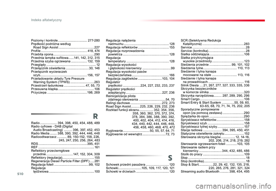TOYOTA PROACE 2019 Instrukcja obsługi (in Polish) 510
Indeks alfabetyczny
Jumpy_pl_Chap11_index-alpha_ed01-2016
Regulacja natężenia
nadmuchu ................................................... 128
Regulacja reflektorów ........................ TOYOTA PROACE 2019 Instrukcja obsługi (in Polish) 510
Indeks alfabetyczny
Jumpy_pl_Chap11_index-alpha_ed01-2016
Regulacja natężenia
nadmuchu ................................................... 128
Regulacja reflektorów ........................