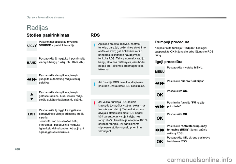 TOYOTA PROACE 2019 Eksploatavimo vadovas (in Lithuanian) 488
Garso ir telematikos sistema
Proace_lt_Chap10d_RD6_ed01-2016
RDS
Trumpoji procedūra
Ilgoji procedūraAplinkos objektai (kalvos, pastatai,
tuneliai, garažai, požeminės stovėjimo
aikštelės TOYOTA PROACE 2019 Eksploatavimo vadovas (in Lithuanian) 488
Garso ir telematikos sistema
Proace_lt_Chap10d_RD6_ed01-2016
RDS
Trumpoji procedūra
Ilgoji procedūraAplinkos objektai (kalvos, pastatai,
tuneliai, garažai, požeminės stovėjimo
aikštelės