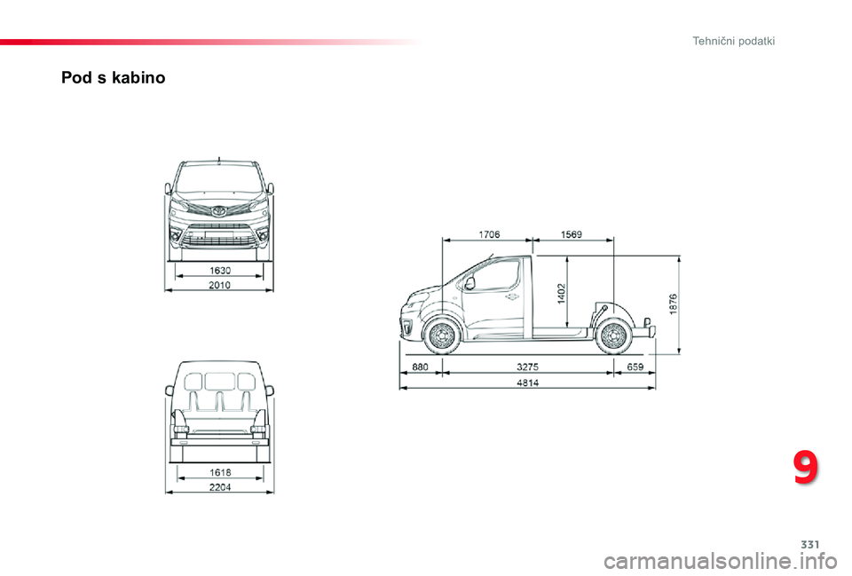 TOYOTA PROACE 2019 Navodila Za Uporabo (in Slovenian) 331
Proace_sl_Chap09_caracteristiques-techniques_ed01-2019
Pod s kabino
9
0037 TOYOTA PROACE 2019 Navodila Za Uporabo (in Slovenian) 331
Proace_sl_Chap09_caracteristiques-techniques_ed01-2019
Pod s kabino
9
0037