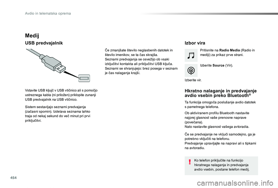 TOYOTA PROACE 2019 Navodila Za Uporabo (in Slovenian) 454
Proace_sl_Chap10c_RCC-1_ed01-2019
Medij
USB predvajalnikIzbor vira
Izberite Source ( Vir).
Pritisnite na Radio Media (Radio in mediji) za prikaz pr ve strani.
Sistem sestavljajo seznami predvajanj TOYOTA PROACE 2019 Navodila Za Uporabo (in Slovenian) 454
Proace_sl_Chap10c_RCC-1_ed01-2019
Medij
USB predvajalnikIzbor vira
Izberite Source ( Vir).
Pritisnite na Radio Media (Radio in mediji) za prikaz pr ve strani.
Sistem sestavljajo seznami predvajanj