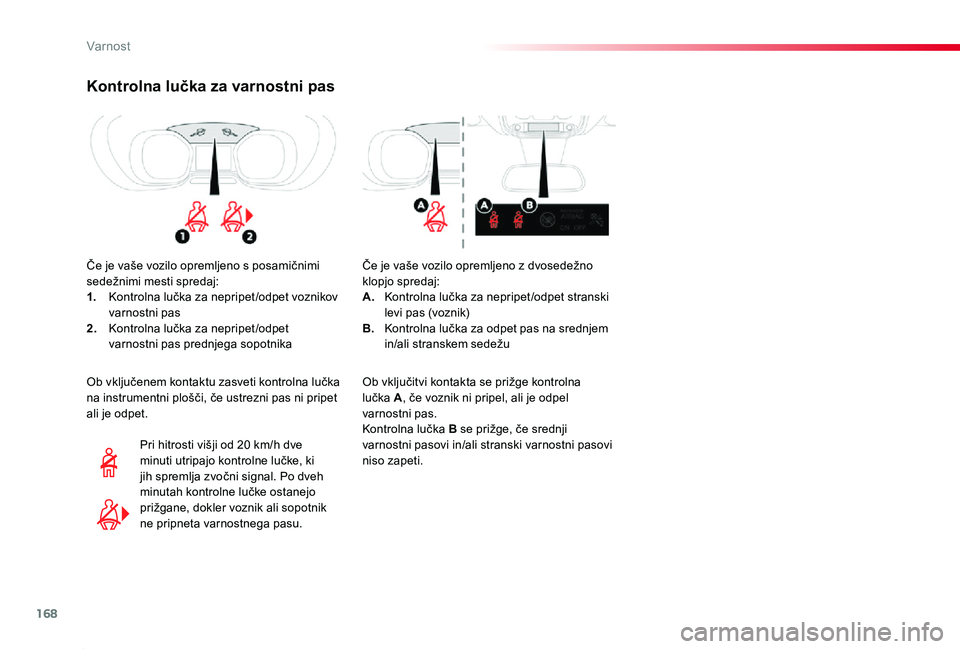 TOYOTA PROACE 2019 Manual de utilizare (in Romanian) 168
Proace_sl_Chap05_securite_ed01-2019
Kontrolna lučka za varnostni pas
Če je vaše vozilo opremljeno s posamičnimi sedežnimi mesti spredaj:1. Kontrolna lučka za nepripet /odpet voznikov varnost TOYOTA PROACE 2019 Manual de utilizare (in Romanian) 168
Proace_sl_Chap05_securite_ed01-2019
Kontrolna lučka za varnostni pas
Če je vaše vozilo opremljeno s posamičnimi sedežnimi mesti spredaj:1. Kontrolna lučka za nepripet /odpet voznikov varnost