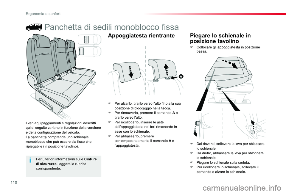 TOYOTA PROACE 2020 Manuale duso (in Italian) 110
Proace_it_Chap03_ergonomie-et-confort_ed01-2019
Panchetta di sedili monoblocco fissa
F Per alzarlo, tirarlo verso l'alto fino alla sua posizione di bloccaggio nella tacca.F Per rimouverlo, pre TOYOTA PROACE 2020 Manuale duso (in Italian) 110
Proace_it_Chap03_ergonomie-et-confort_ed01-2019
Panchetta di sedili monoblocco fissa
F Per alzarlo, tirarlo verso l'alto fino alla sua posizione di bloccaggio nella tacca.F Per rimouverlo, pre