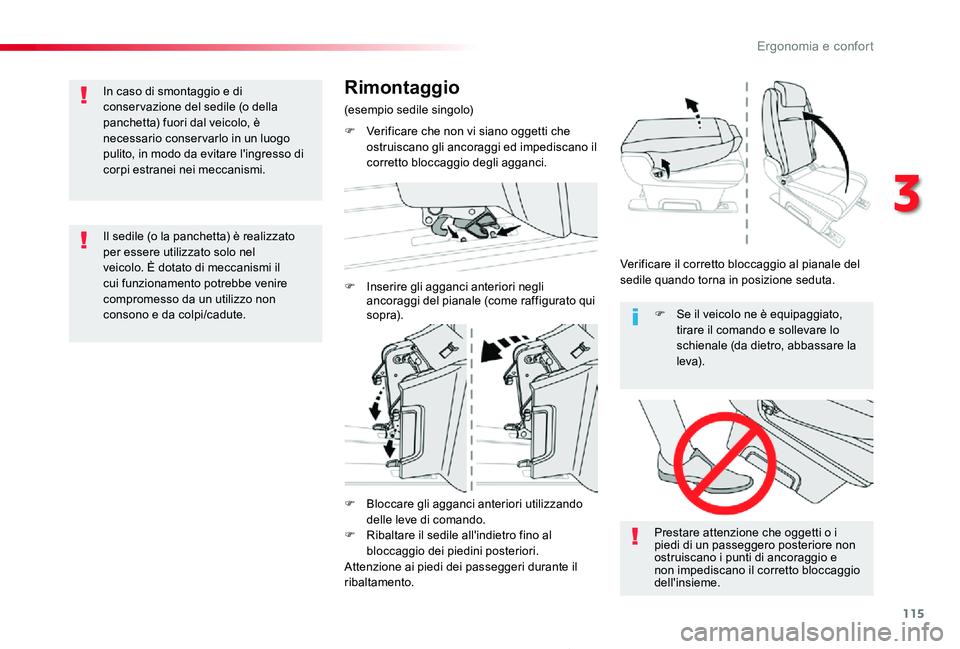 TOYOTA PROACE 2020 Manuale duso (in Italian) 115
Proace_it_Chap03_ergonomie-et-confort_ed01-2019
F Bloccare gli agganci anteriori utilizzando delle leve di comando.F Ribaltare il sedile all'indietro fino al bloccaggio dei piedini posteriori. TOYOTA PROACE 2020 Manuale duso (in Italian) 115
Proace_it_Chap03_ergonomie-et-confort_ed01-2019
F Bloccare gli agganci anteriori utilizzando delle leve di comando.F Ribaltare il sedile all'indietro fino al bloccaggio dei piedini posteriori.