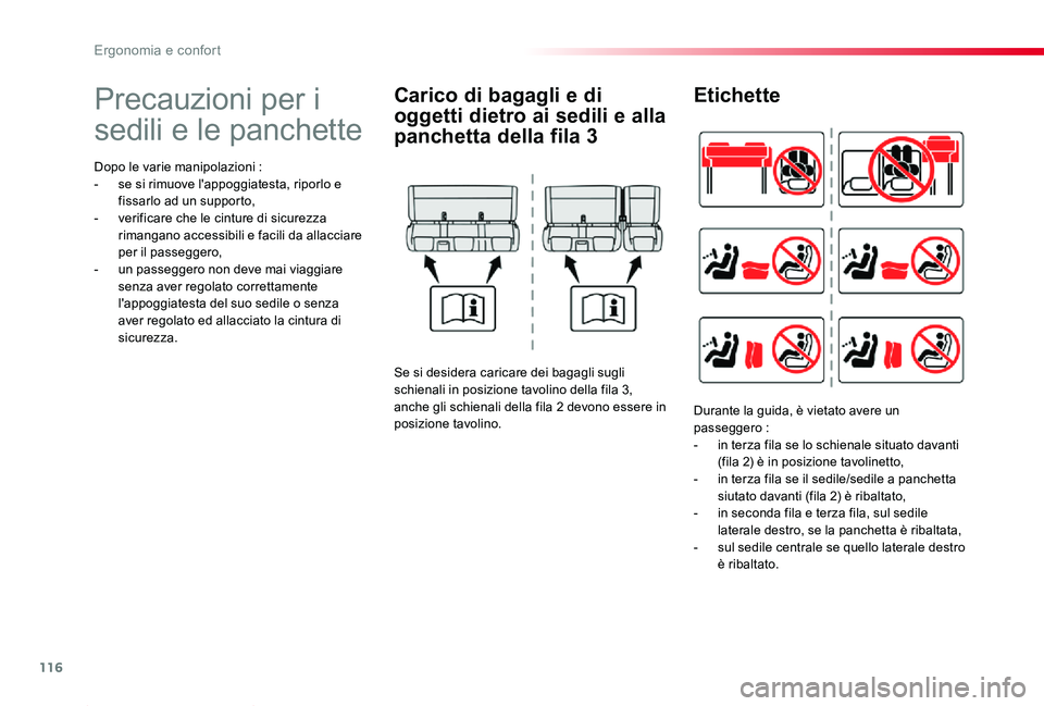 TOYOTA PROACE 2020 Manuale duso (in Italian) 116
Proace_it_Chap03_ergonomie-et-confort_ed01-2019
Precauzioni per i
sedili e le panchette
Dopo le varie manipolazioni :- se si rimuove l'appoggiatesta, riporlo e fissarlo ad un supporto,- verif TOYOTA PROACE 2020 Manuale duso (in Italian) 116
Proace_it_Chap03_ergonomie-et-confort_ed01-2019
Precauzioni per i
sedili e le panchette
Dopo le varie manipolazioni :- se si rimuove l'appoggiatesta, riporlo e fissarlo ad un supporto,- verif