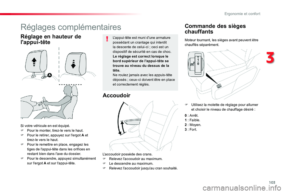 TOYOTA PROACE 2020 Notices Demploi (in French) 103
Moteur tournant, les sièges avant peuvent être chauffés séparément.
Commande des sièges
chauffants
Si votre véhicule en est équipé.F Pour le monter, tirez-le vers le haut.F Pour le retir TOYOTA PROACE 2020 Notices Demploi (in French) 103
Moteur tournant, les sièges avant peuvent être chauffés séparément.
Commande des sièges
chauffants
Si votre véhicule en est équipé.F Pour le monter, tirez-le vers le haut.F Pour le retir
