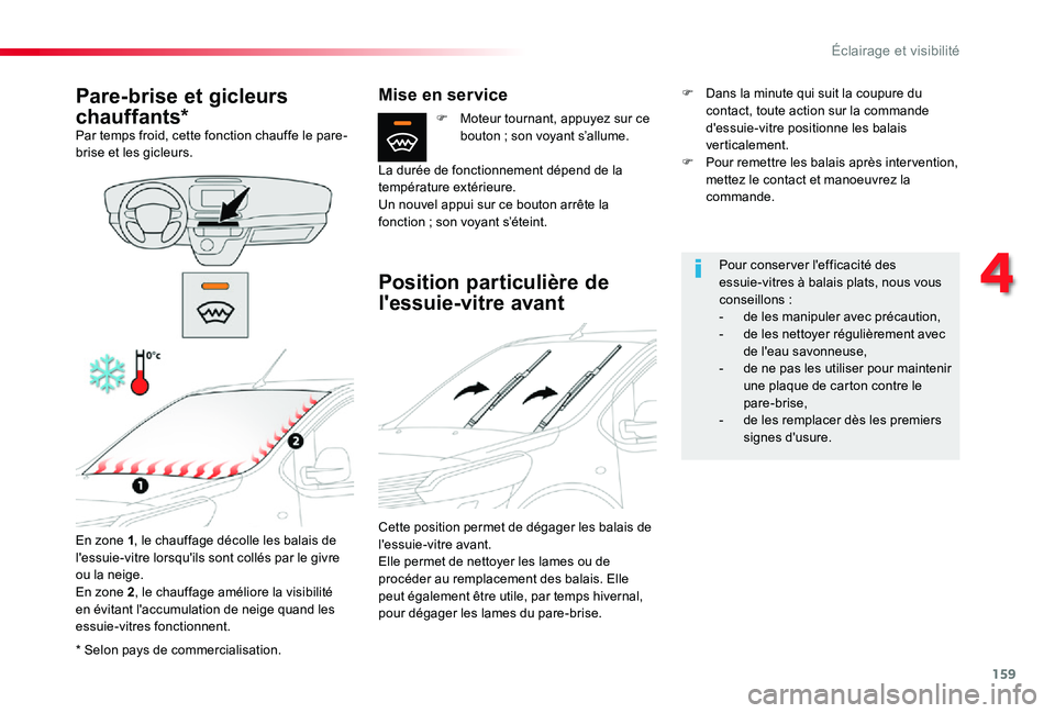 TOYOTA PROACE 2020 Notices Demploi (in French) 159
* Selon pays de commercialisation.
Pare-brise et gicleurs
chauffants*Par temps froid, cette fonction chauffe le pare-brise et les gicleurs.
En zone 1, le chauffage décolle les balais de l'es TOYOTA PROACE 2020 Notices Demploi (in French) 159
* Selon pays de commercialisation.
Pare-brise et gicleurs
chauffants*Par temps froid, cette fonction chauffe le pare-brise et les gicleurs.
En zone 1, le chauffage décolle les balais de l'es