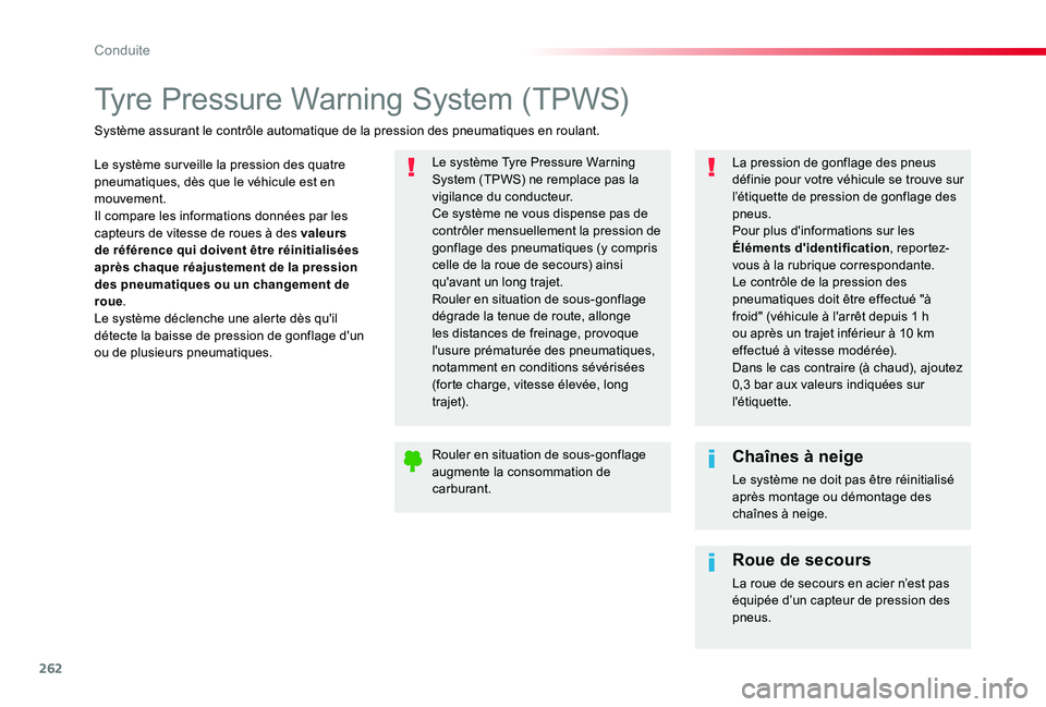TOYOTA PROACE 2020 Notices Demploi (in French) 262
Tyre Pressure Warning System (TPWS)
Le système sur veille la pression des quatre pneumatiques, dès que le véhicule est en mouvement.Il compare les informations données par les capteurs de vite TOYOTA PROACE 2020 Notices Demploi (in French) 262
Tyre Pressure Warning System (TPWS)
Le système sur veille la pression des quatre pneumatiques, dès que le véhicule est en mouvement.Il compare les informations données par les capteurs de vite